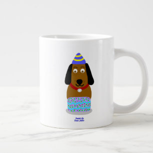 Taza De Café Gigante Jumbo Mug Feliz Cumpleaños