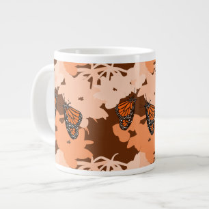 Taza De Café Gigante Jumbo Mug - Mariposa monarca alimentadora