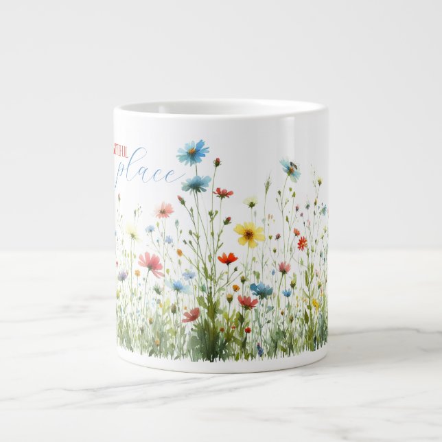 Taza De Café Gigante Jumbo Mug Mi Lugar Más Bello (Frente)