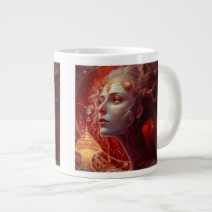 Taza De Café Gigante Jumbo Mug, mujer jumbo, arte contemporáneo
