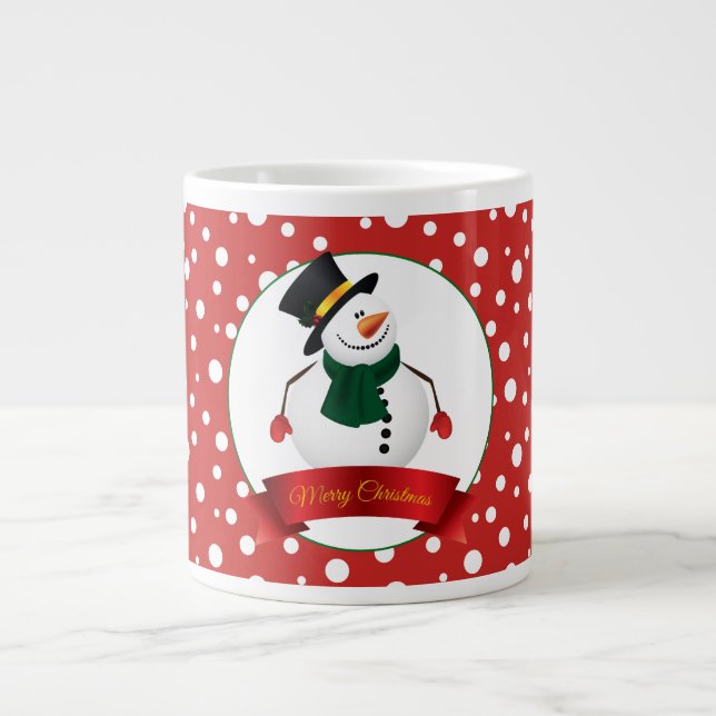 Taza De Café Gigante Jumbo Mug-Navidades Snowman (Frente)