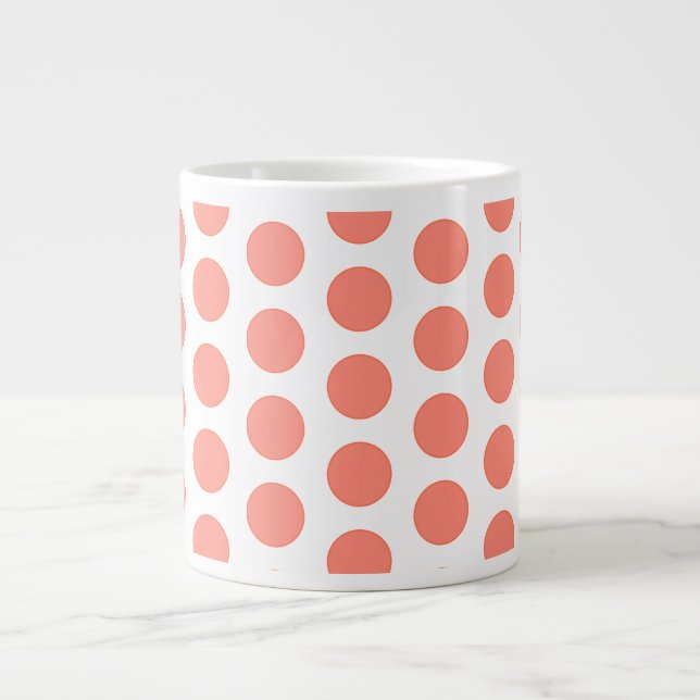 Taza De Café Gigante Jumbo Mug-Polka Dots Coffee Mug (Frente)