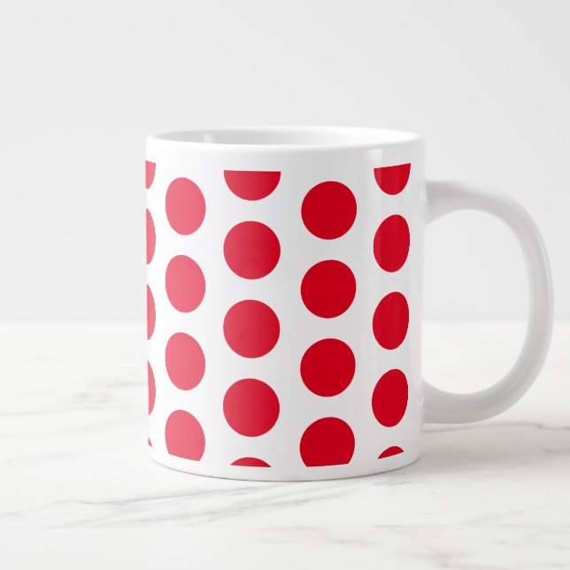 Taza De Café Gigante Jumbo Mug-Polka Dots Coffee Mug (Derecha)
