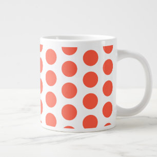 Taza De Café Gigante Jumbo Mug-Polka Dots Coffee Mug