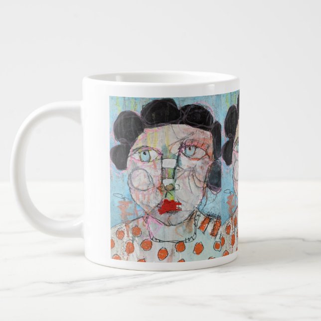 Taza De Café Gigante Jumbo Mug - Trabajo de nariz (Izquierda)