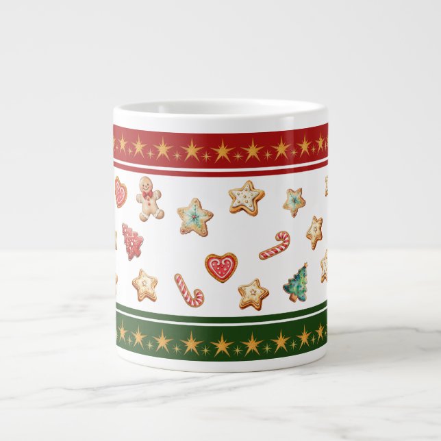 Taza De Café Gigante Jumbo Mug with Christmas Cookies (Frente)