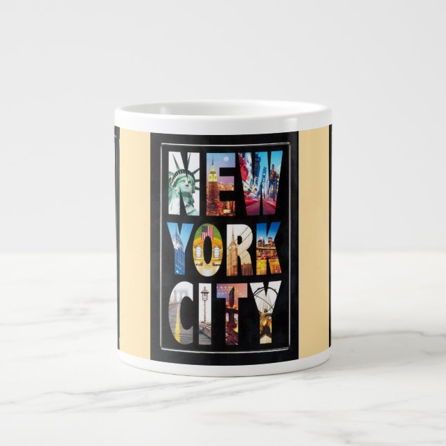 Taza De Café Gigante Jumbo Mugs - Café cerámico sobredimensionado y taz (Frente)