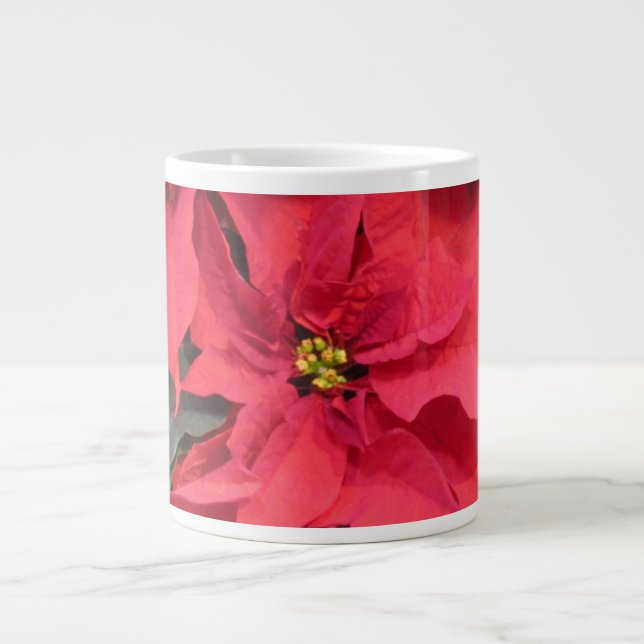Taza De Café Gigante Jumbo Poinsettia Mug (Frente)