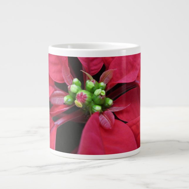 Taza De Café Gigante Jumbo Poinsettia Mug (Frente)