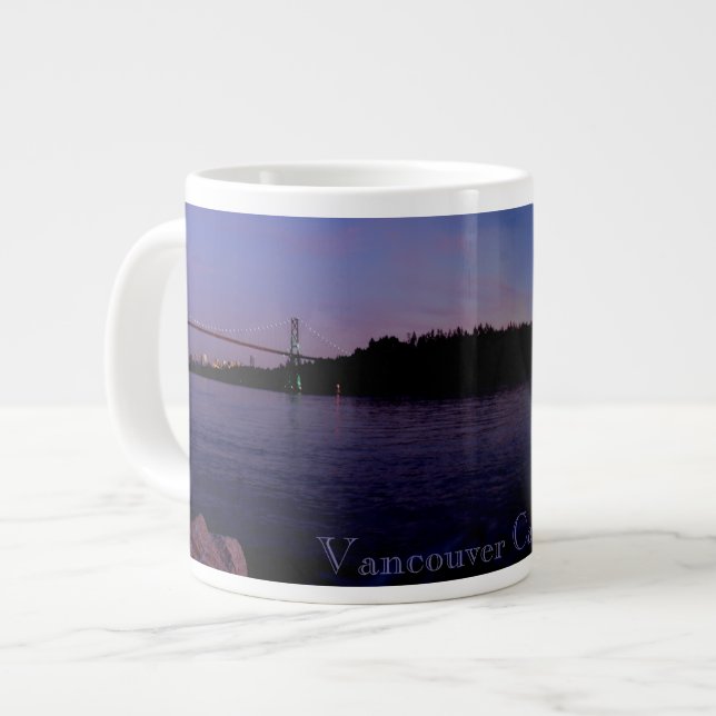 Taza De Café Gigante Jumbo Vancouver Coffee Mug Cityscape Sunset Cup (Izquierda)