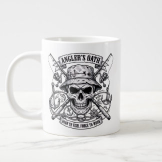 Taza De Café Gigante Juramento del Pescador – Nacido para Pescar, Oblig
