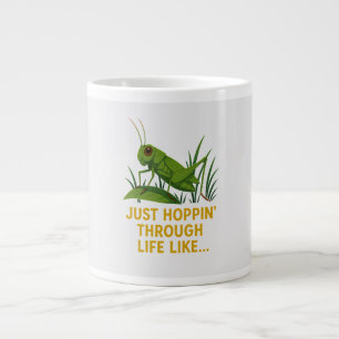 Taza De Café Gigante "Just Hoppin’ Grasshopper Art"