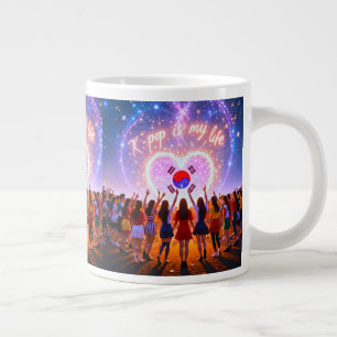 Taza De Café Gigante K-pop es mi vida cruzada por la galaxia