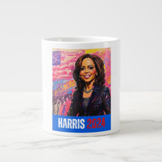 TAZA DE CAFÉ GIGANTE KAMALA HARRIS 2024