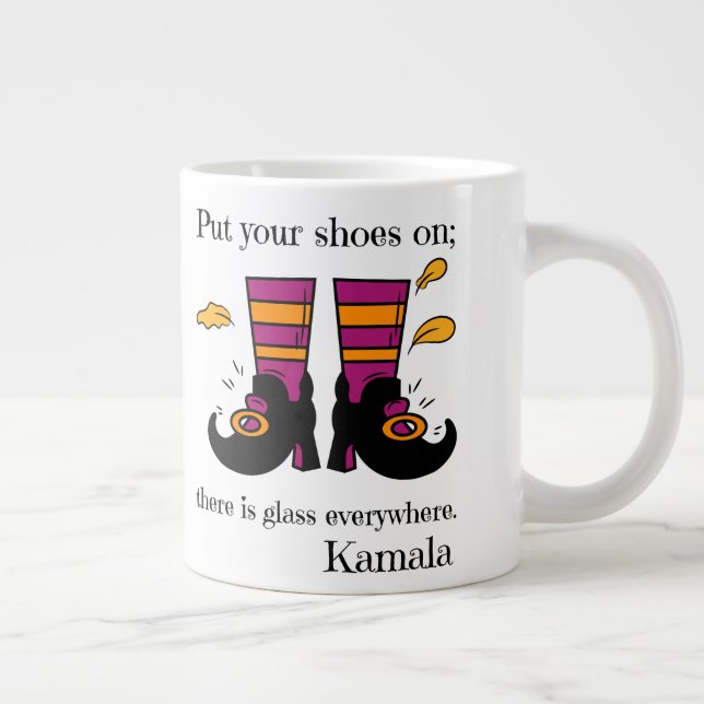 Taza De Café Gigante Kamala Harris 2024 mi presidente es negro y femeni (Derecha)