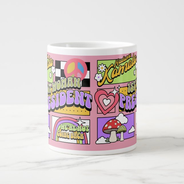 Taza De Café Gigante Kamala Harris Primera investidura de presidenta (Frente)