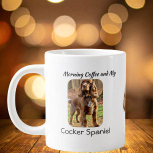 Taza De Café Gigante Keepsake Photo Cocker Spaniel Personalize