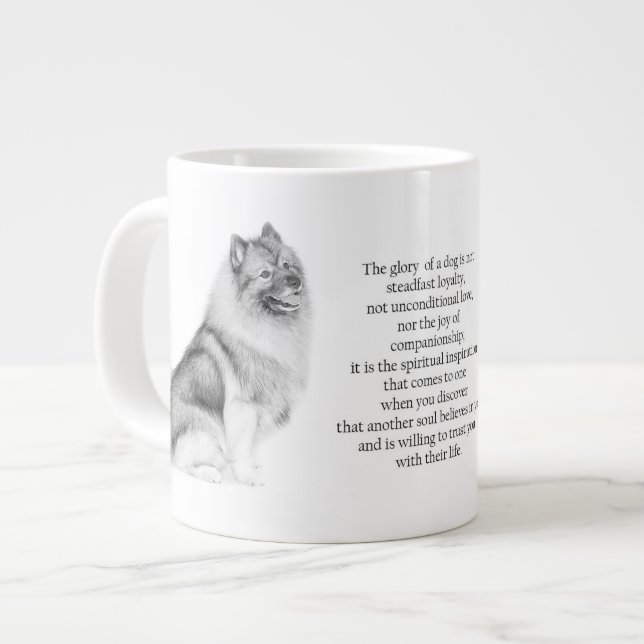 Taza De Café Gigante Keeshond Mug (Izquierda)