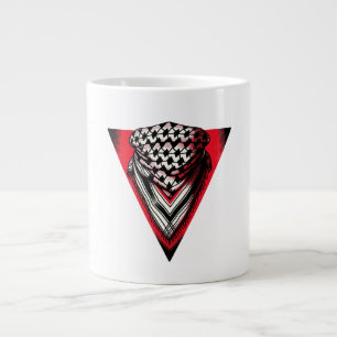 Taza De Café Gigante Keffiyeh del Triángulo Rojo invertido