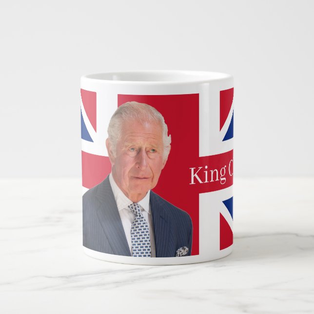 Taza De Café Gigante King Charles lll Mug (Frente)