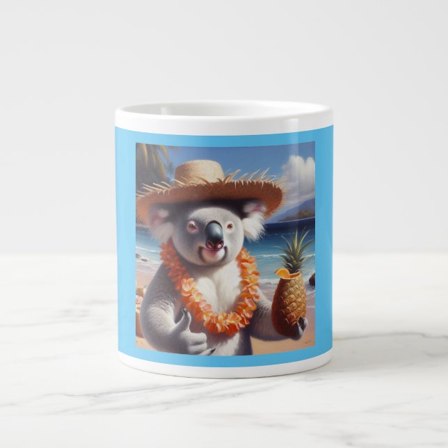 Taza De Café Gigante Koala Luau (Frente)