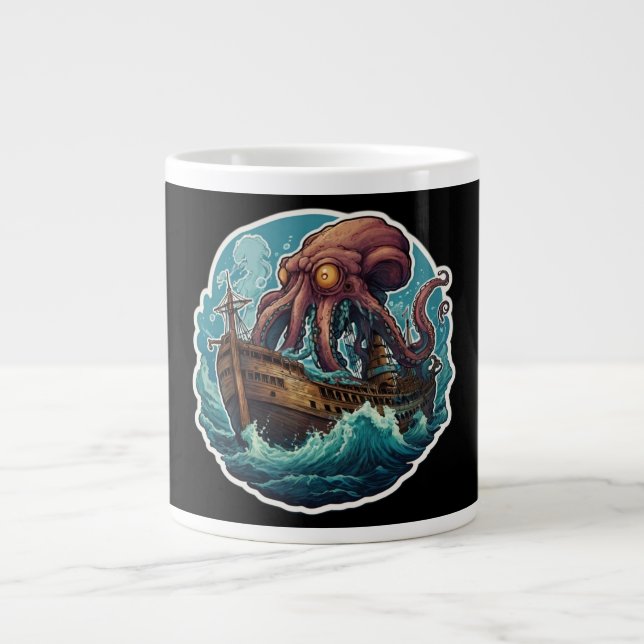 Taza De Café Gigante Kraken (Frente)