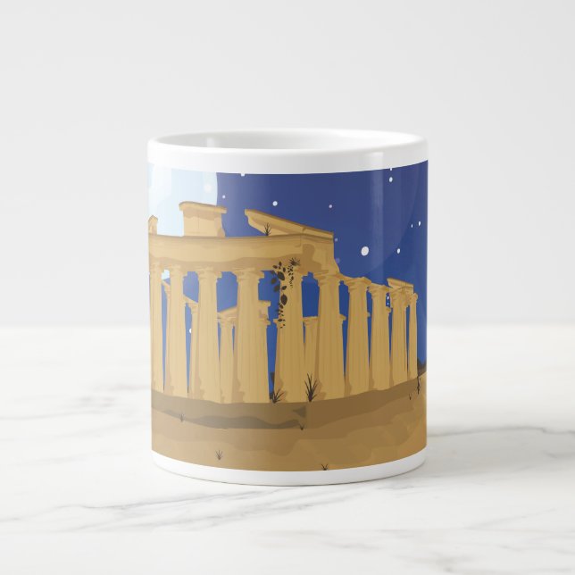 Taza De Café Gigante La Acrópolis de Atenas (Frente)
