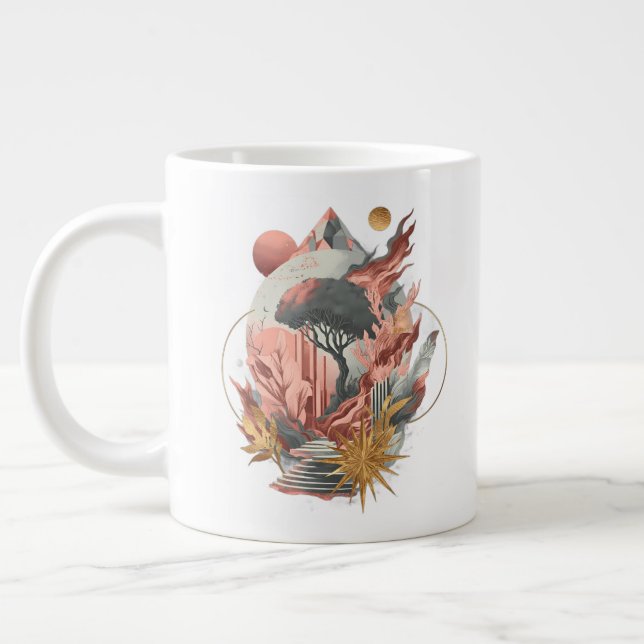 Taza De Café Gigante La agitación de la confianza en los pasos cósmicos (Izquierda)