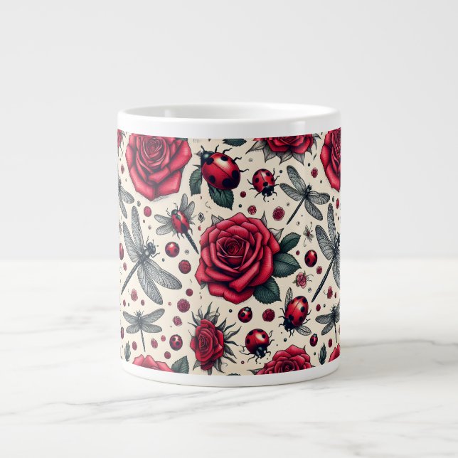 Taza De Café Gigante La armonía de la naturaleza" (Frente)