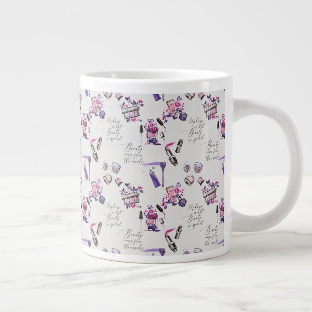 Taza De Café Gigante La belleza proviene del patrón interno (Derecha)