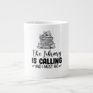 Taza De Café Gigante La biblioteca está llamando