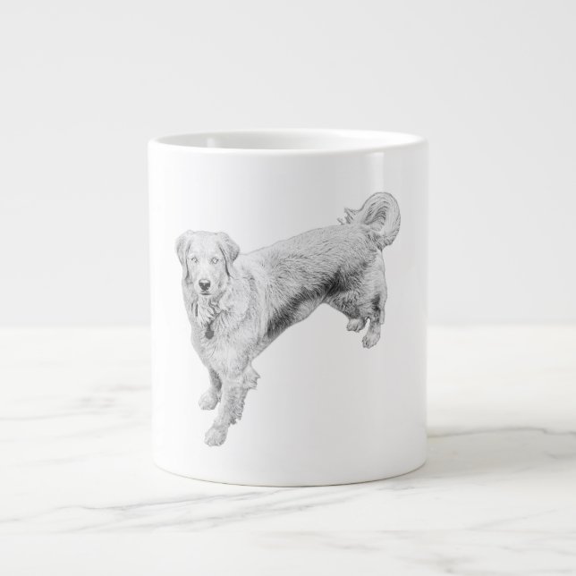 Taza De Café Gigante La calma del Guardian de otoño (Frente)