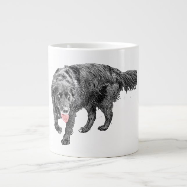 Taza De Café Gigante La chispa lúdica en el aire otoñal (Frente)