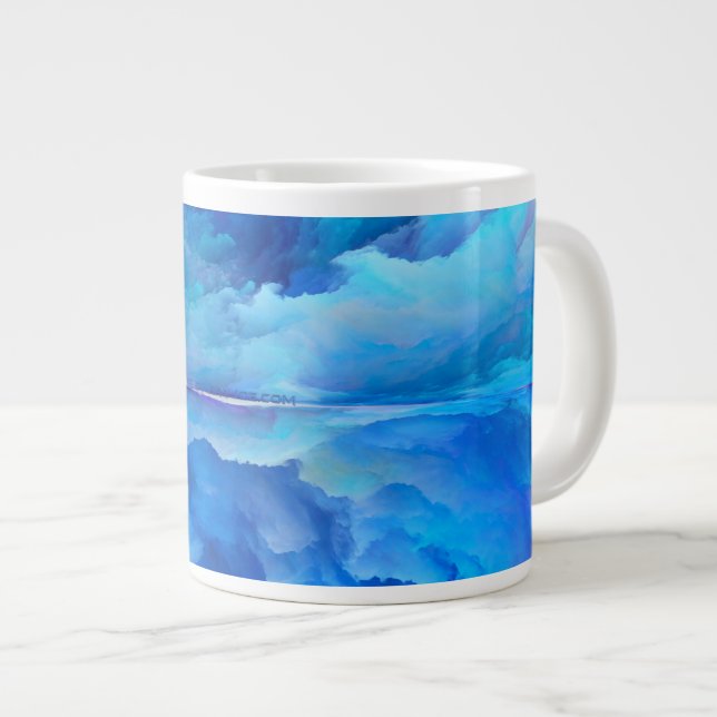 Taza De Café Gigante La colección de arte en la nube de SlipperyJoe es  (Derecha)