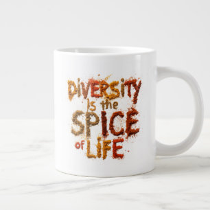 Taza De Café Gigante La diversidad es la sal de la vida - Espacio segur