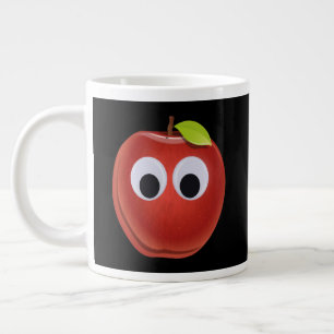 Taza De Café Gigante La divertida Manzana Roja con los ojos en Google