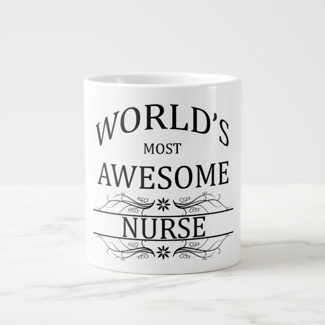 Taza De Café Gigante La enfermera más impresionante del mundo (Frente)