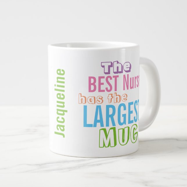 Taza De Café Gigante La enfermera personaliza la enfermería grande de (Derecha)