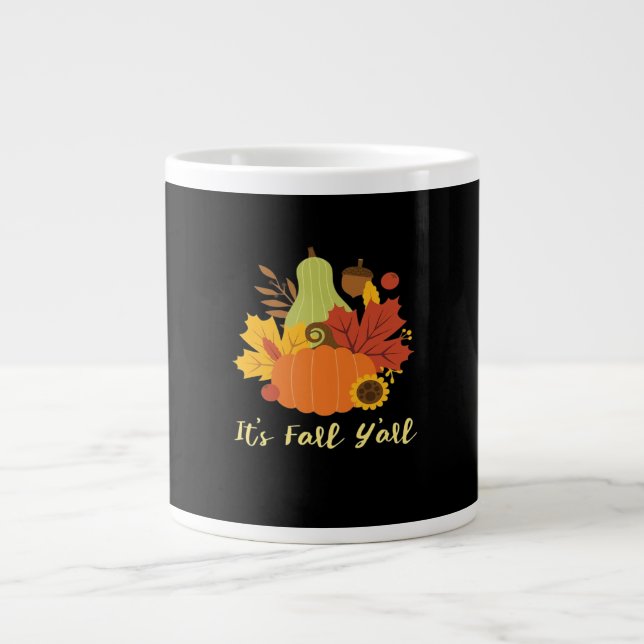 Taza De Café Gigante La estética de moda de otoño (Frente)