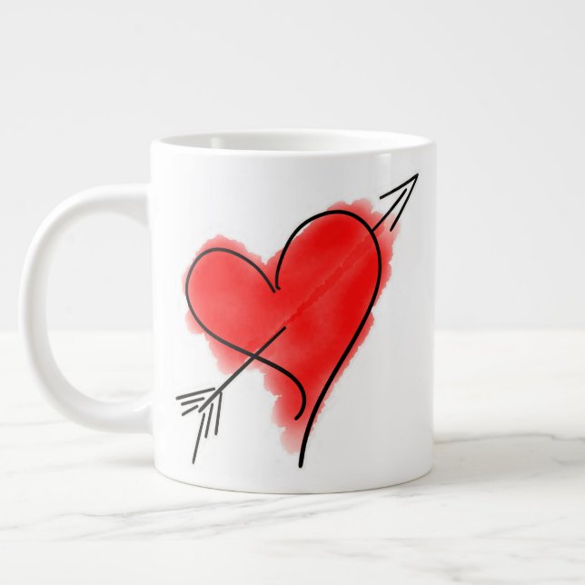 Taza De Café Gigante LA FLECHA DE CUPID 20 0z. Jumbo Mug (Izquierda)