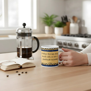 Taza De Café Gigante La gratitud permanece Afirmación Inspiradora