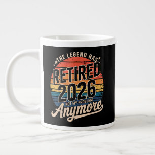 Taza De Café Gigante La leyenda se retiró 2026 Ya no es mi problema 