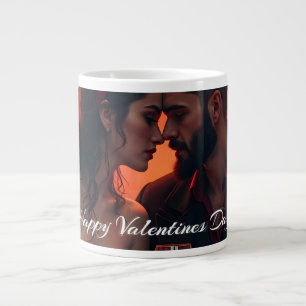 Taza De Café Gigante La magia del día de San Valentín con unión románti