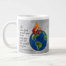 Taza De Café Gigante La más famosa cita de Santa Catalina de Siena