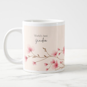 Taza De Café Gigante La mejor abuela del mundo - Pastel Floral personal