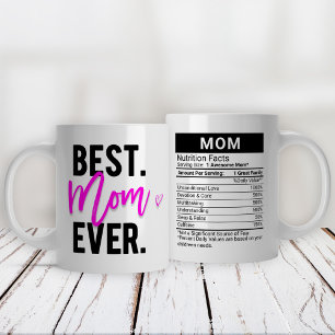 Taza De Café Gigante La mejor madre que nunca ha rosado + datos sobre n