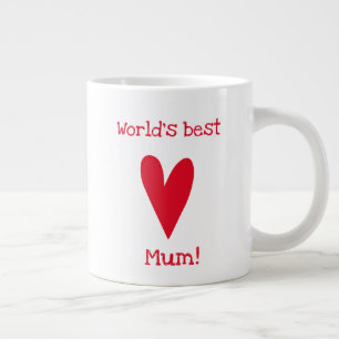 Taza De Café Gigante La mejor mamá del mundo  Día de la Madre del Cor