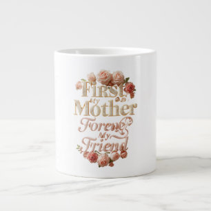 Taza De Café Gigante La mejor mamá del mundo Diseño de corazón 3D Reg