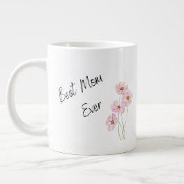 Taza De Café Gigante La Mejor Mamá del Mundo Flores Elegantes Día de la