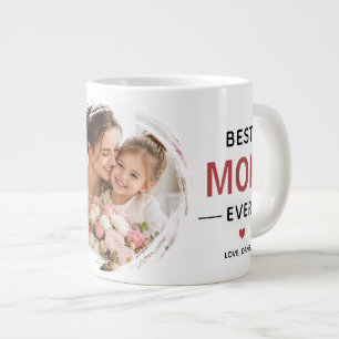 Taza De Café Gigante La mejor mamá del mundo Foto personalizada